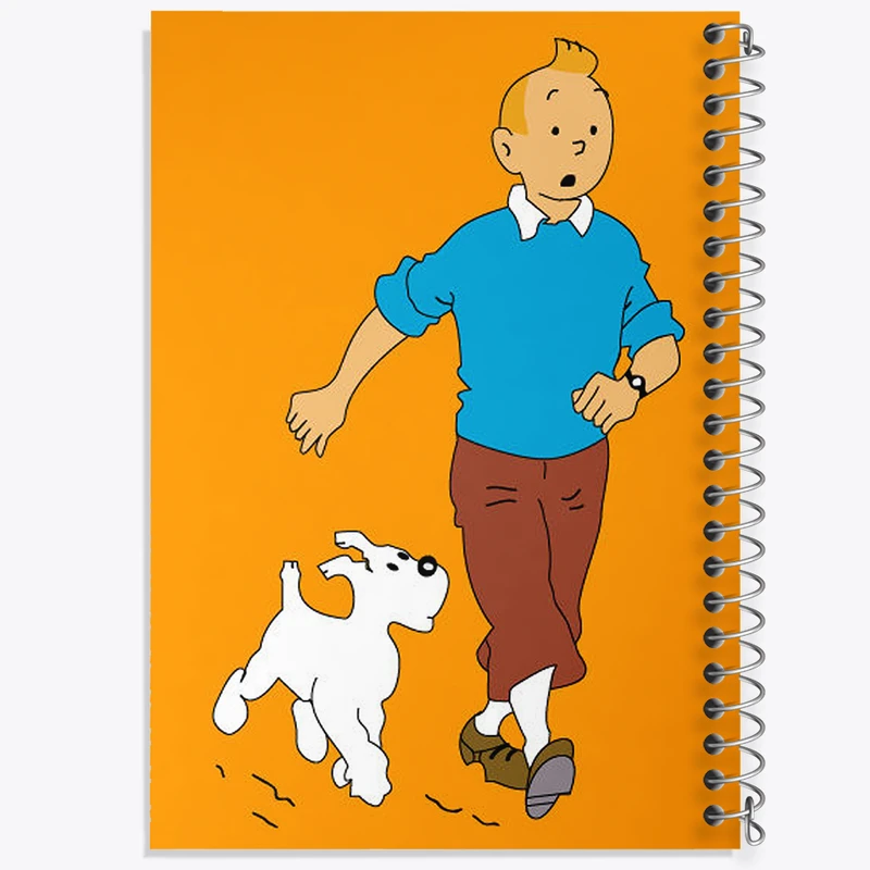 دفتر ژورنال نویسی 50 برگ خندالو مدل نقطه ای طرح تن تن (Tintin) کد N66