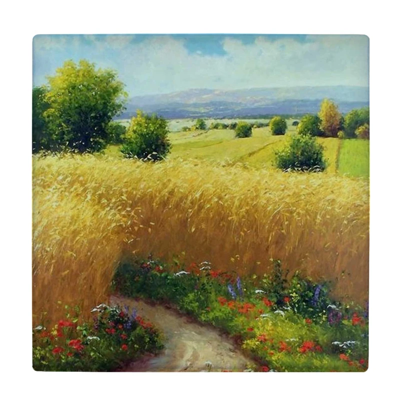  زیر لیوانی طرح نقاشی جاده ای در گندمزار کد    3267895_557