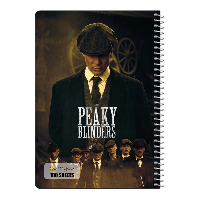 دفتر شطرنجی 100 برگ سیمی کارنیکا طرح پیکی بلایندرز Peaky Blinders کد 74458