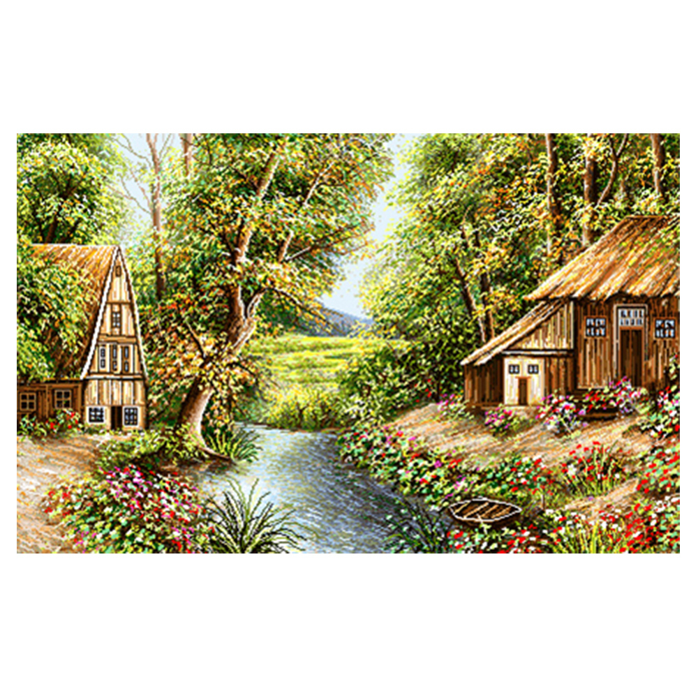 نخ و نقشه تابلوفرش طرح منظره کد 23287