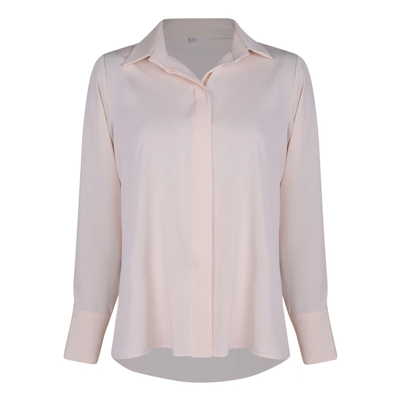 شومیز آستین بلند یقه برگردان زنانه نیزل مدل 1243