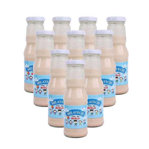 شیر مایع تقویتی شیشه ای میلو میلاتک -180 میلی لیتر بسته 10 عددی
