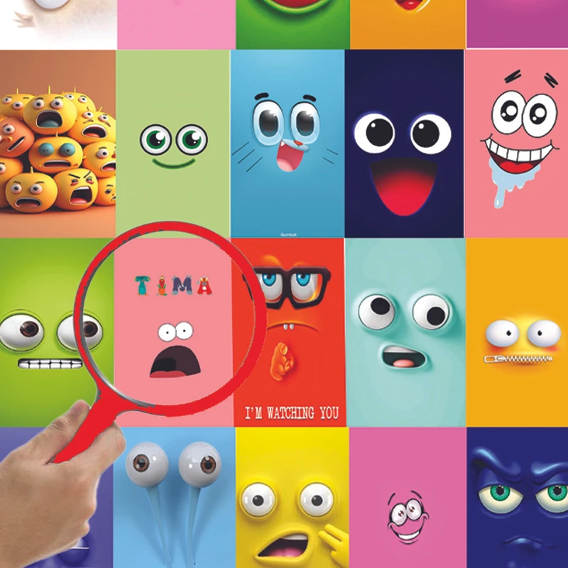 عکس شماره 3 : کاغذ کادو تیما مدل imoji بسته 5 عددی