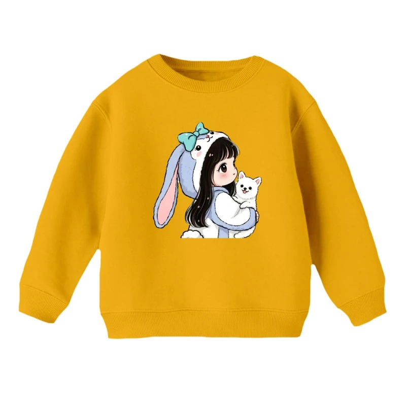 سویشرت بچگانه مدل دخترک و گلبرگ 