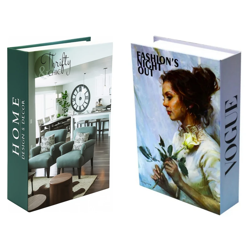 ماکت دکوری مدل کتاب دکوراتیو  HOME DESIGN &VOGUE 002 مجموعه دو عددی