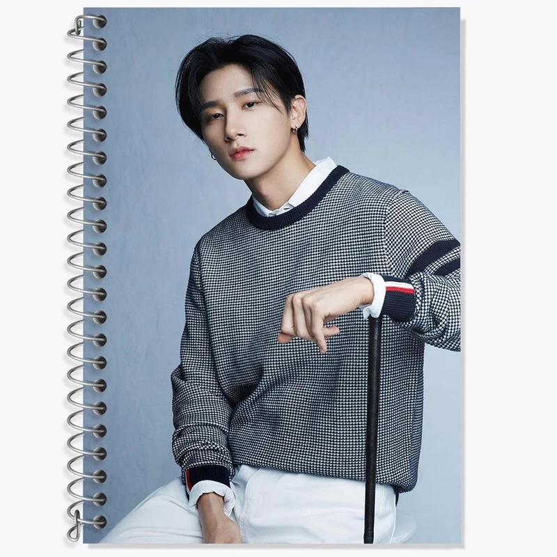 دفتر زبان 50 برگ خندالو مدل سه خط طرح آی ام گروه مانستا اکس MONSTA X کد 21122