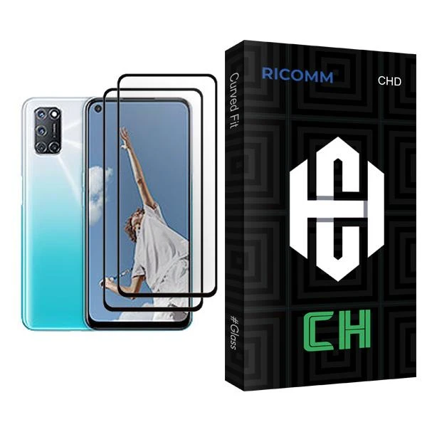 محافظ صفحه نمایش ریکام مدل CH Glass MIX002 مناسب برای گوشی موبایل اوپو A52 بسته دو عددی