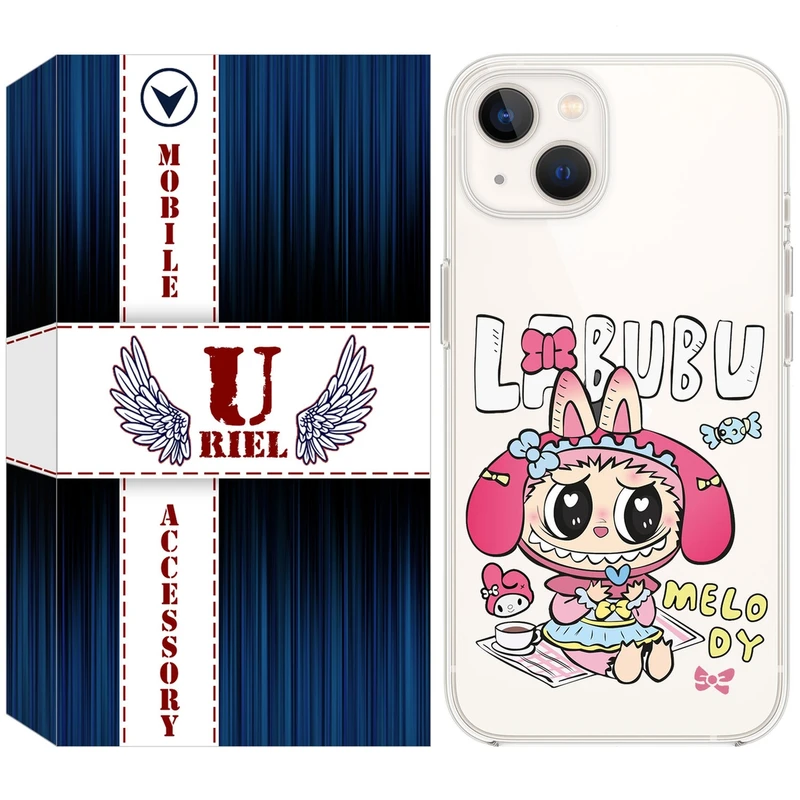 کاور یوریل مدل Clear کد 140 طرح لبوبو مناسب برای گوشی موبایل اپل iPhone 13