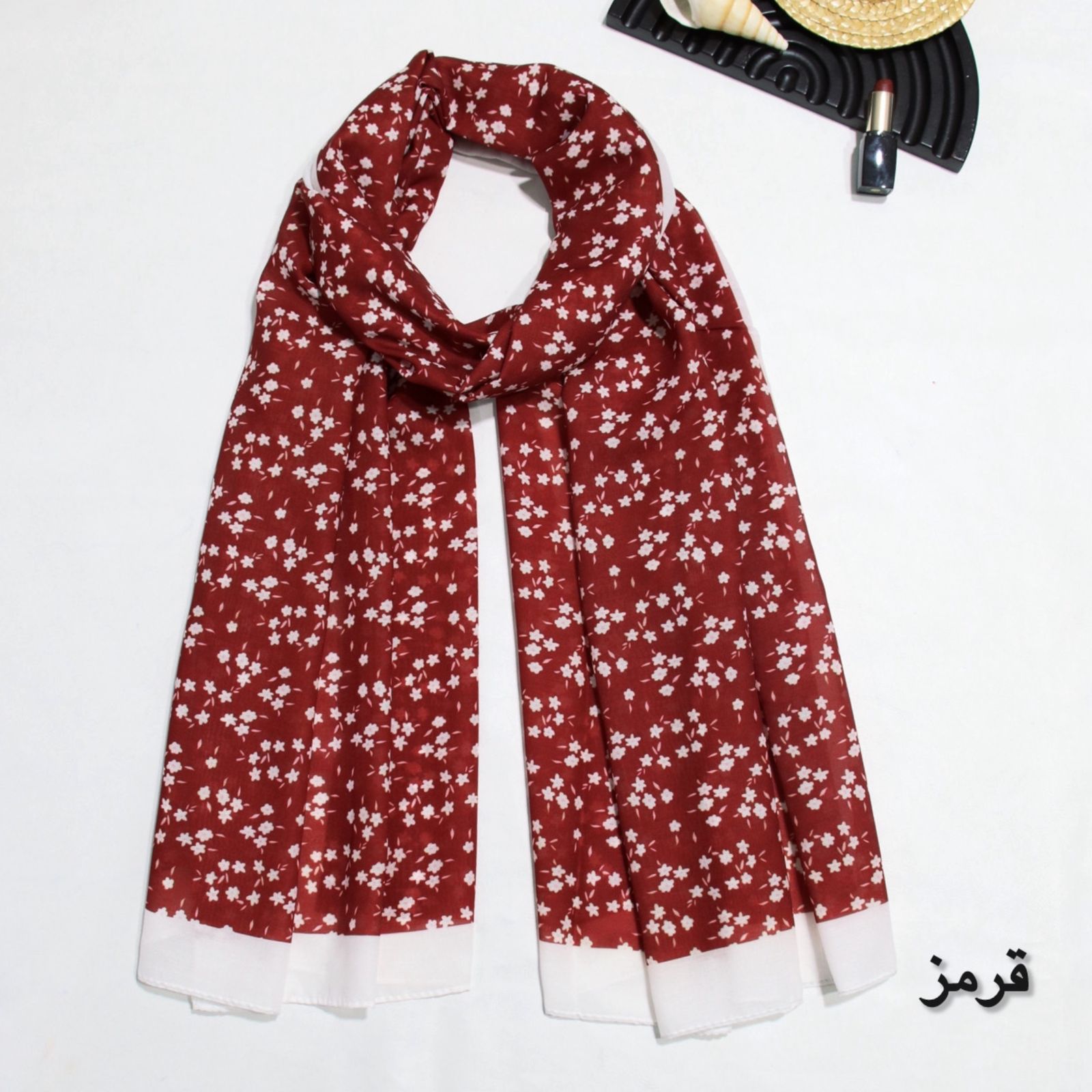 شال زنانه مدل نخی جدید طرح گل گلی کد ana-7063 -  - 2