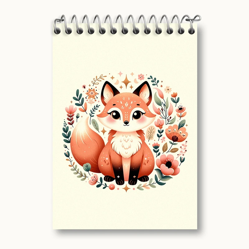 دفتر یادداشت 50 برگ خندالو مدل روباه بامزه کد N1422