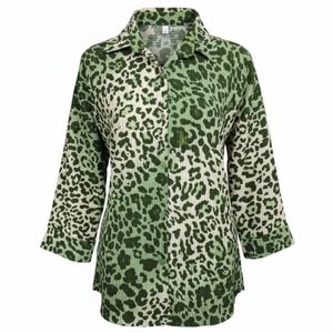 شومیز آستین سه ربع یقه برگردان زنانه مدل 112913