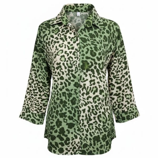 شومیز آستین سه ربع یقه برگردان زنانه مدل 112913