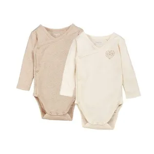 بادی آستین بلند نوزادی لوپیلو مدل 2862 مجموعه 2 عددی