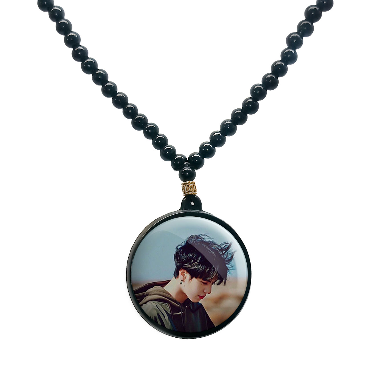 گردنبند پرمانه طرح GOT7 کد pmd.19163 مدل دو طرفه