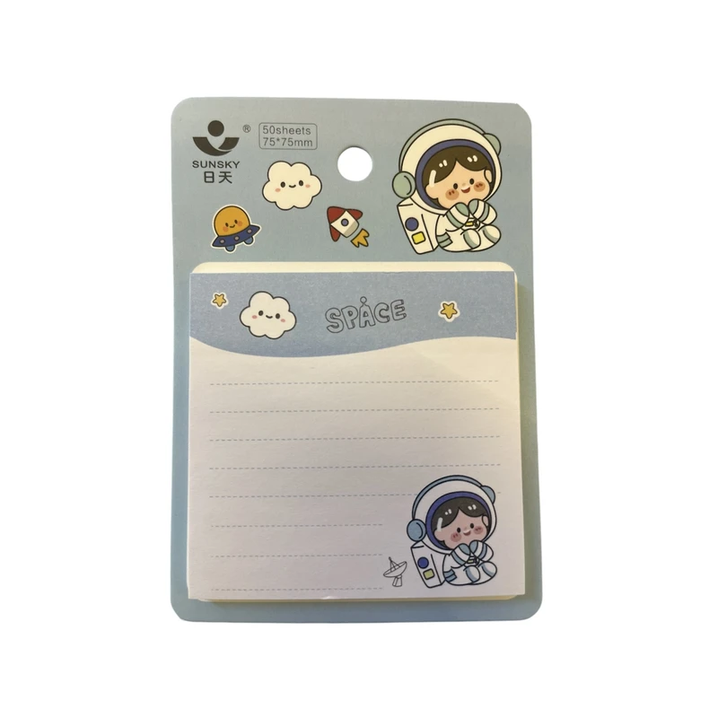 کاغذ چسب دار مدل فانتزی طرح فضانورد آبی آسمانی