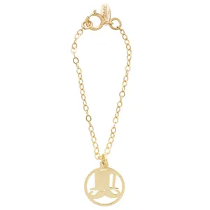 آویز ساعت طلا 18 عیار دخترانه نیکان گلد مدل سیبیل 