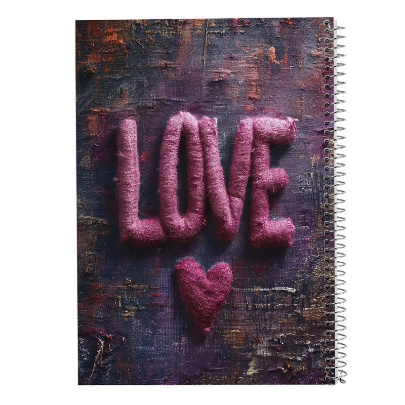 دفتر ژورنال نویسی 50 برگ مدوپد مدل نقطه ای طرح عاشقانه love کد DF14146