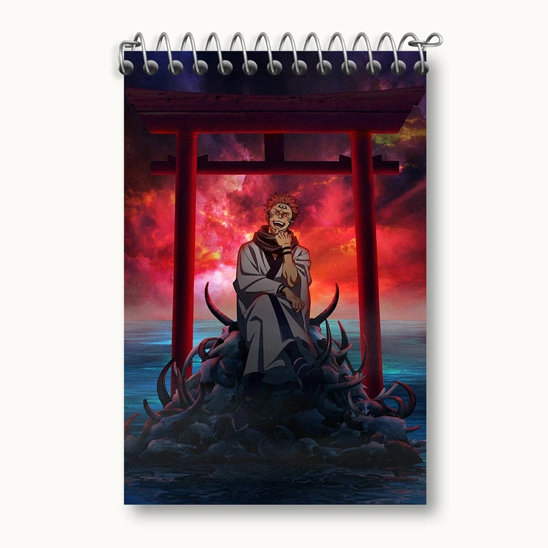 دفتر یادداشت 50 برگ خندالو مدل انیمه جوجوتسو کایزن کد F827