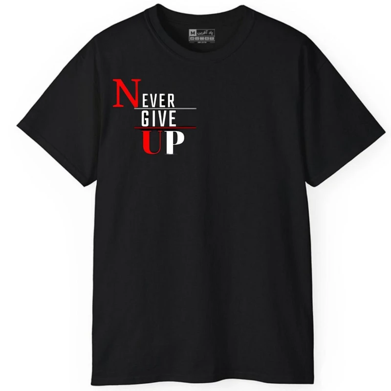 تی شرت آستین کوتاه مردانه پاد آفرین مدل کلمه انگلیسی کد 10