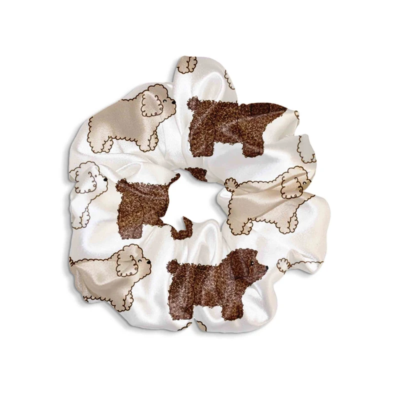 کش مو زنانه مدل اسکرانچی سگهای پودل کیوت کد Poodle dog SCH0219