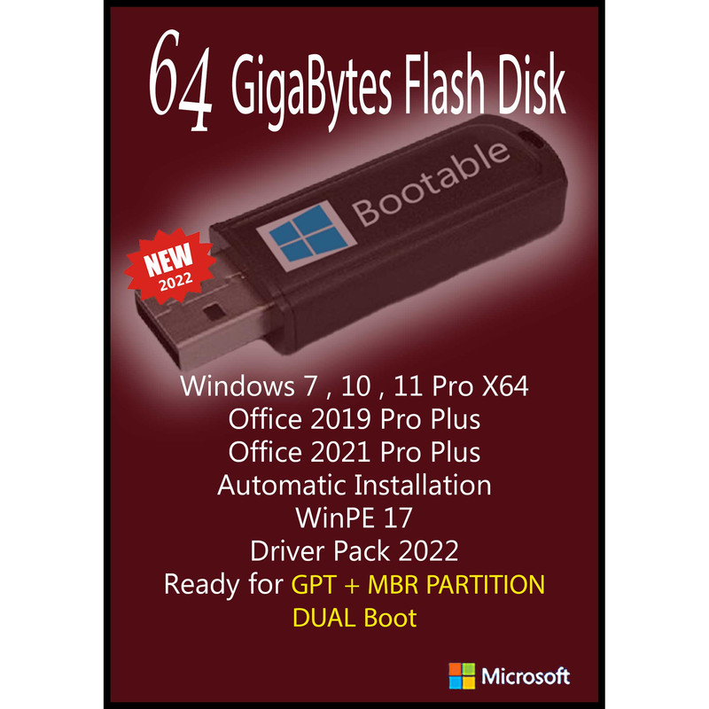 سیستم عامل Windows 7 10 11 Pro - Office 2019 - 2021 Pro Plus - Driver 2022 نشر مایکروسافت