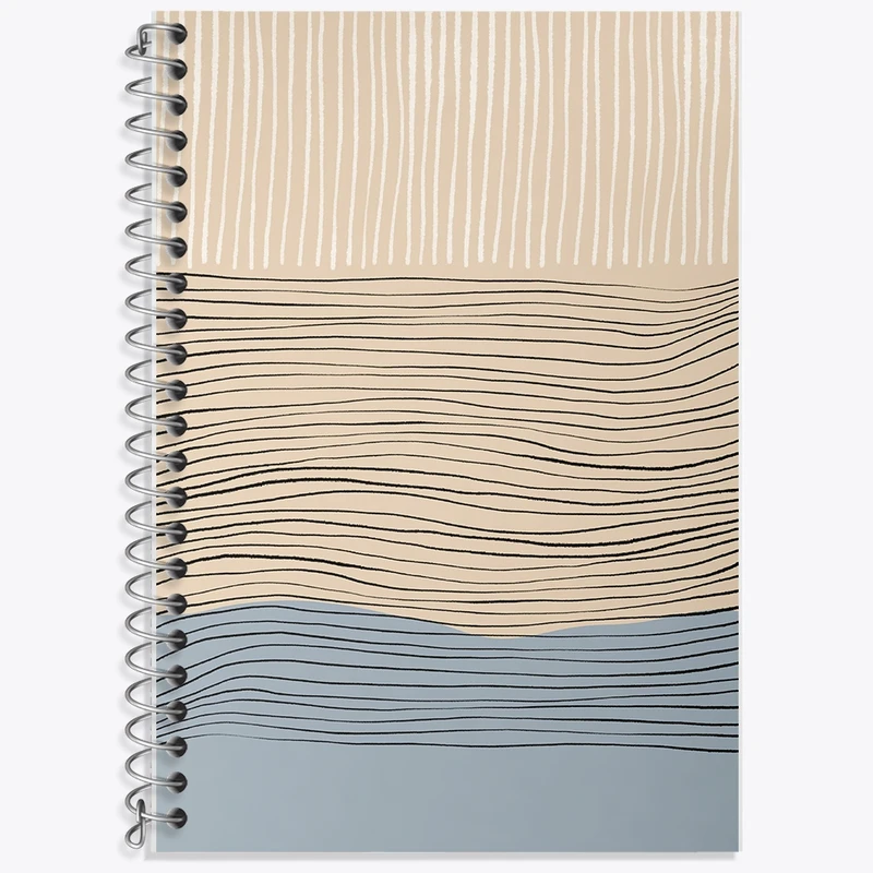 دفتر زبان 50 برگ خندالو مدل دو خط طرح دکوراتیو (decorative) کد F1925