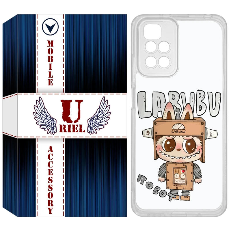 کاور یوریل مدل Clear کد 121 طرح لبوبو مناسب برای گوشی موبایل شیائومی Redmi 10 / 10 Prime