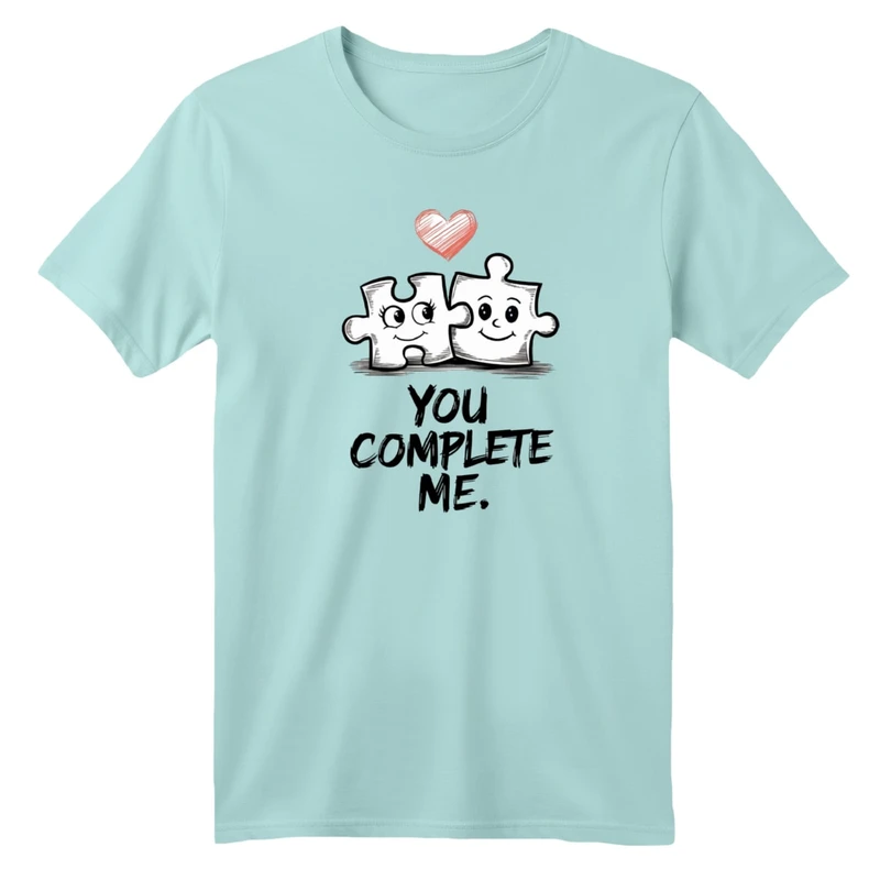 تی شرت آستین کوتاه بچگانه مدل پازل عاشق