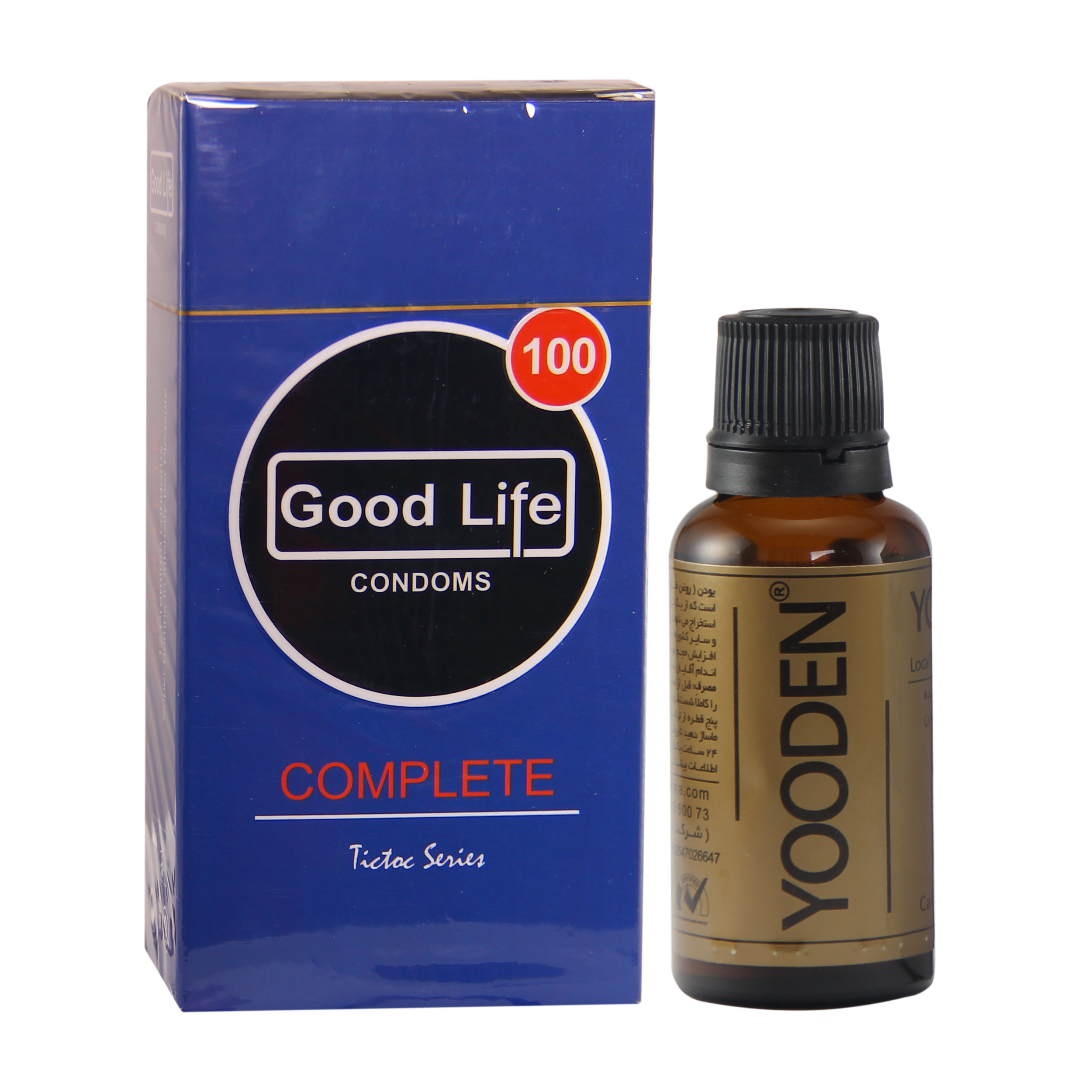 کاندوم گودلایف مدل Complete بسته 12 عددی به همراه روغن یودن کد 01 حجم 30 میلی لیتر