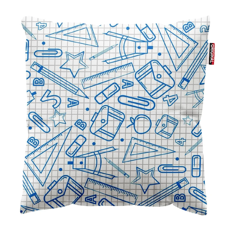 کوسن پاد آفرین طرح مدرسه درس ریاضی کد 3898 سایز 30*30 سانتی متر