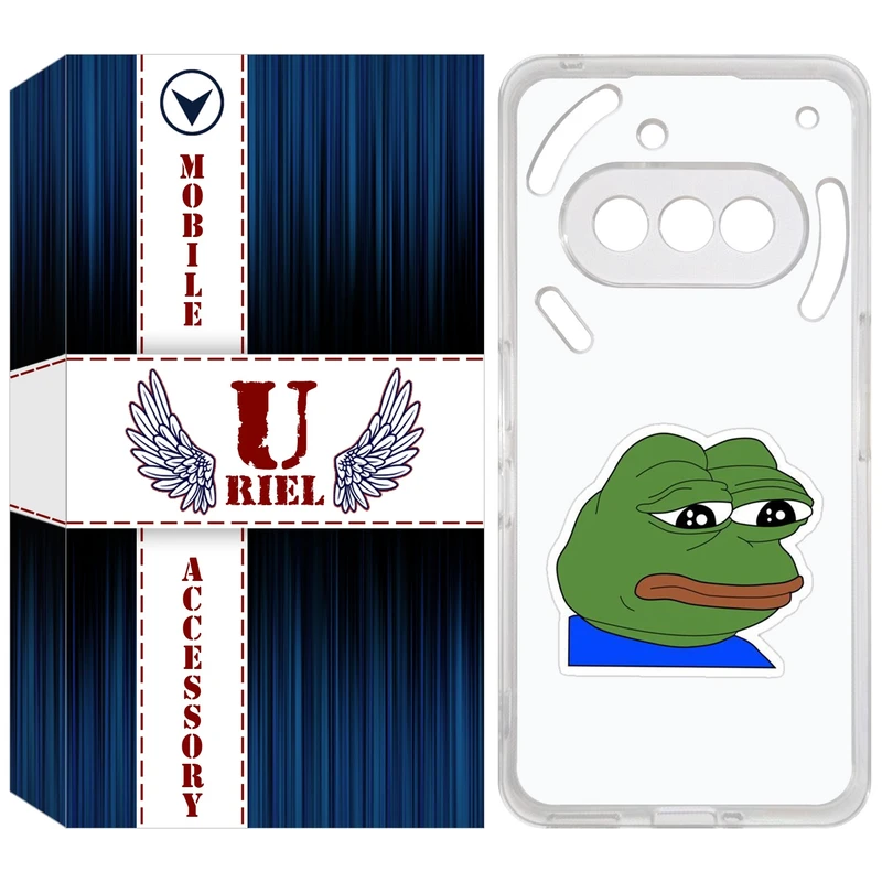 کاور یوریل مدل Clear کد 86 طرح قورباغه غمگین مناسب برای گوشی موبایل ناتینگ فون Nothing Phone 3a