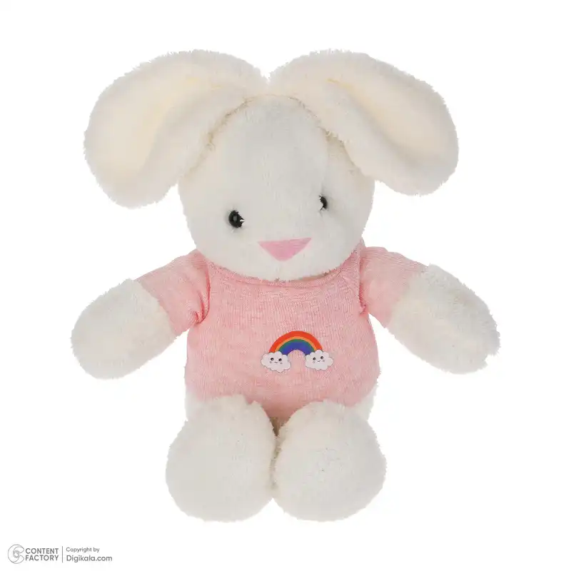 عروسک طرح خرگوش مدل رنگین کمان و ابر ارتفاع 40 سانتی متز