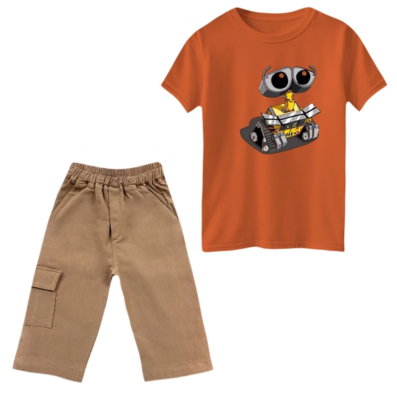 ست تی‌شرت و شلوارک پسرانه مدل والی کد 4