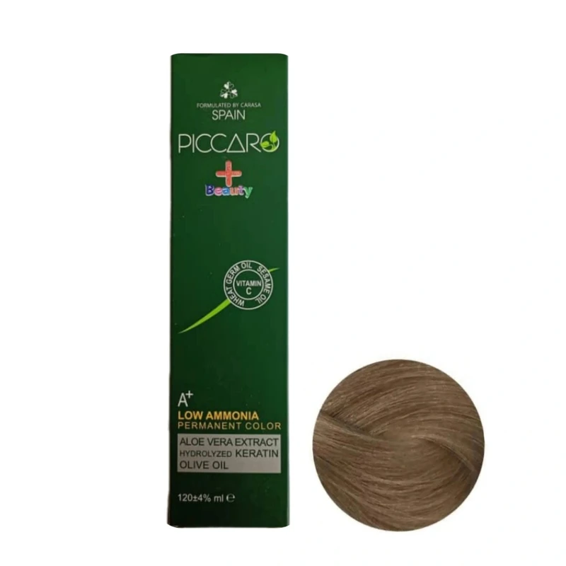 رنگ مو پیکارو شماره p1.08 مدل پلاس بیوتی حجم124میلی لیتر رنگ وانیلی 