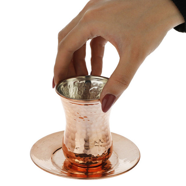 ست استکان و نعلبکی مسی کد ZH291