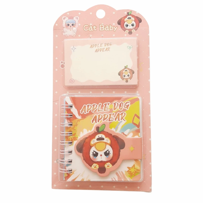 دفترچه یادداشت 60 برگ مدل کت بیبی به همراه کاغذ یادداشت