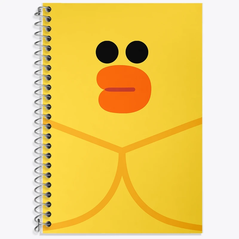 دفتر زبان 50 برگ خندالو مدل سه خط طرح جوجه کیوت کد F714