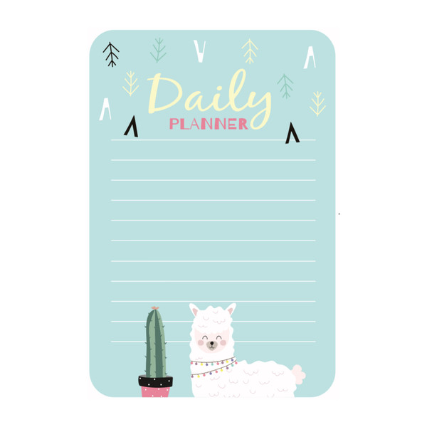 کاغذ یادداشت مدل پلنر روزانه Daily planner طرح لاما