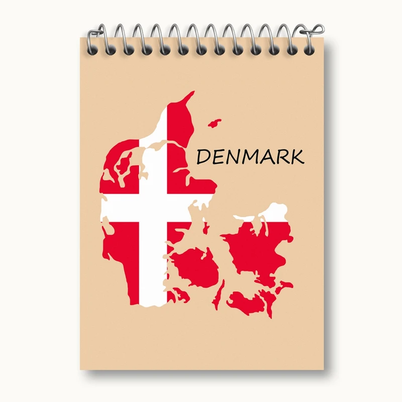 دفتر یادداشت 50 برگ خندالو مدل پرچم دانمارک کد 20664