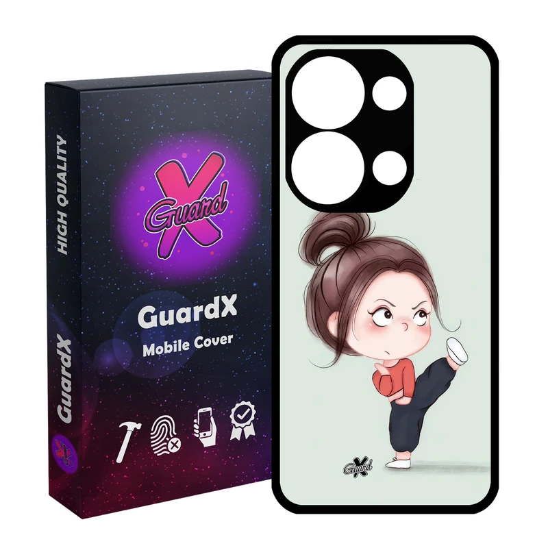 کاور گارد ایکس طرح Girl مدل Glass10663 مناسب برای گوشی موبایل شیائومی Redmi Note 13 Pro 4G / Poco M6 Pro 4G