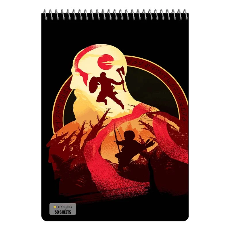 دفتر نقاشی 50 برگ سیمی کارنیکا طرح گاد اف وار God of War کد 68798