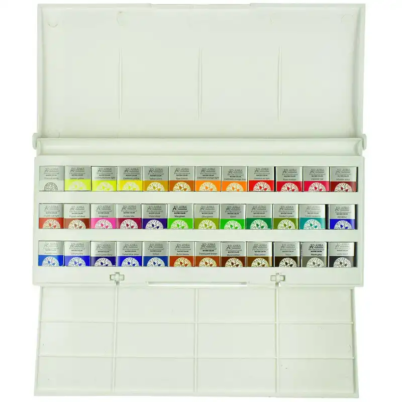 آبرنگ 36 رنگ افرا مدل Half Pans