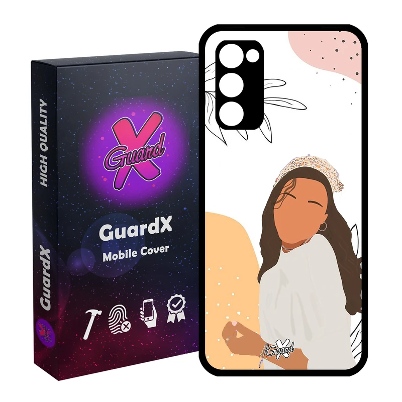 کاور گارد ایکس طرح دختر مدل Glass10367 مناسب برای گوشی موبایل سامسونگ Galaxy S20 FE