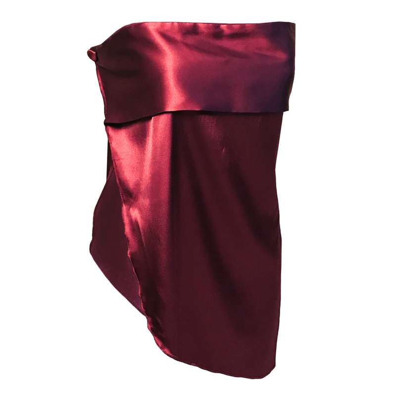 لباس خواب زنانه مقمیس مدل ساتن کوتاه رنگ قرمز