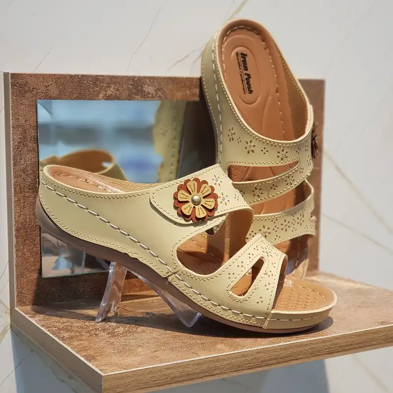 دمپایی زنانه مدل طبی کد 035 رنگ کرم