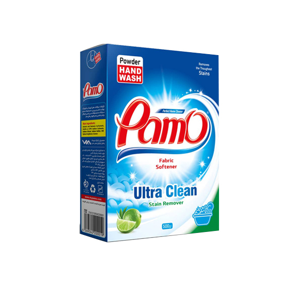 پودر لباسشویی دستی پامو مدل Ultra clean وزن 500 گرم