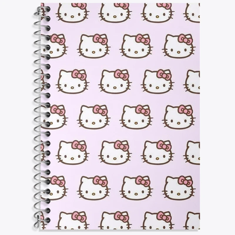 دفتر زبان 50 برگ خندالو مدل دو خط طرح هلو کیتی کد N1601