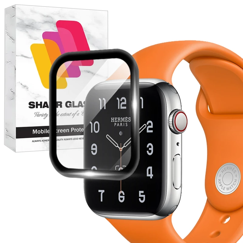 محافظ صفحه نمایش شهر گلس مدل SWPM مناسب برای اپل واچ Watch Series 4 / Series 5 / Series 6 44 mm