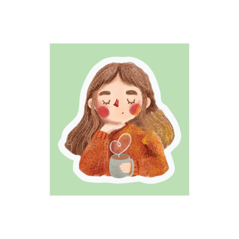 استیکر تزئینی موبایل و تبلت مدل دختر پاییز