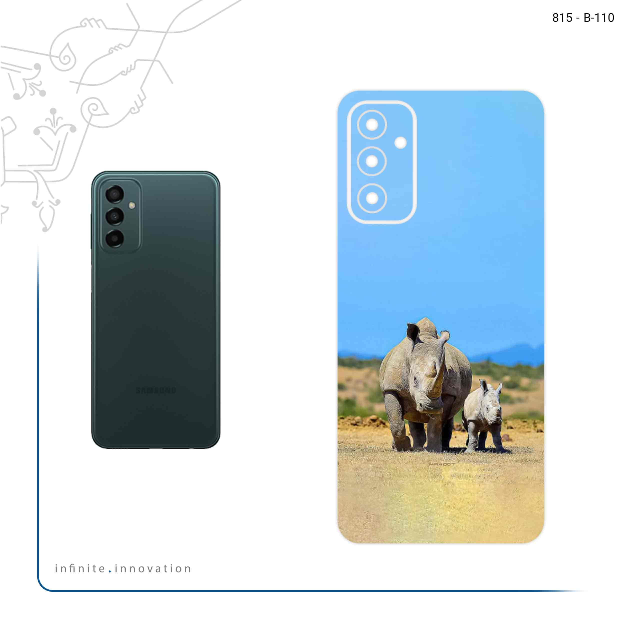 برچسب پوششی ماهوت مدل Rhino مناسب برای گوشی موبایل سامسونگ Galaxy M23